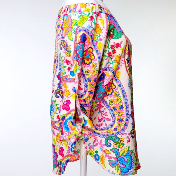 Glam off the shoulder floral paisley top small - Picture 3 of 10